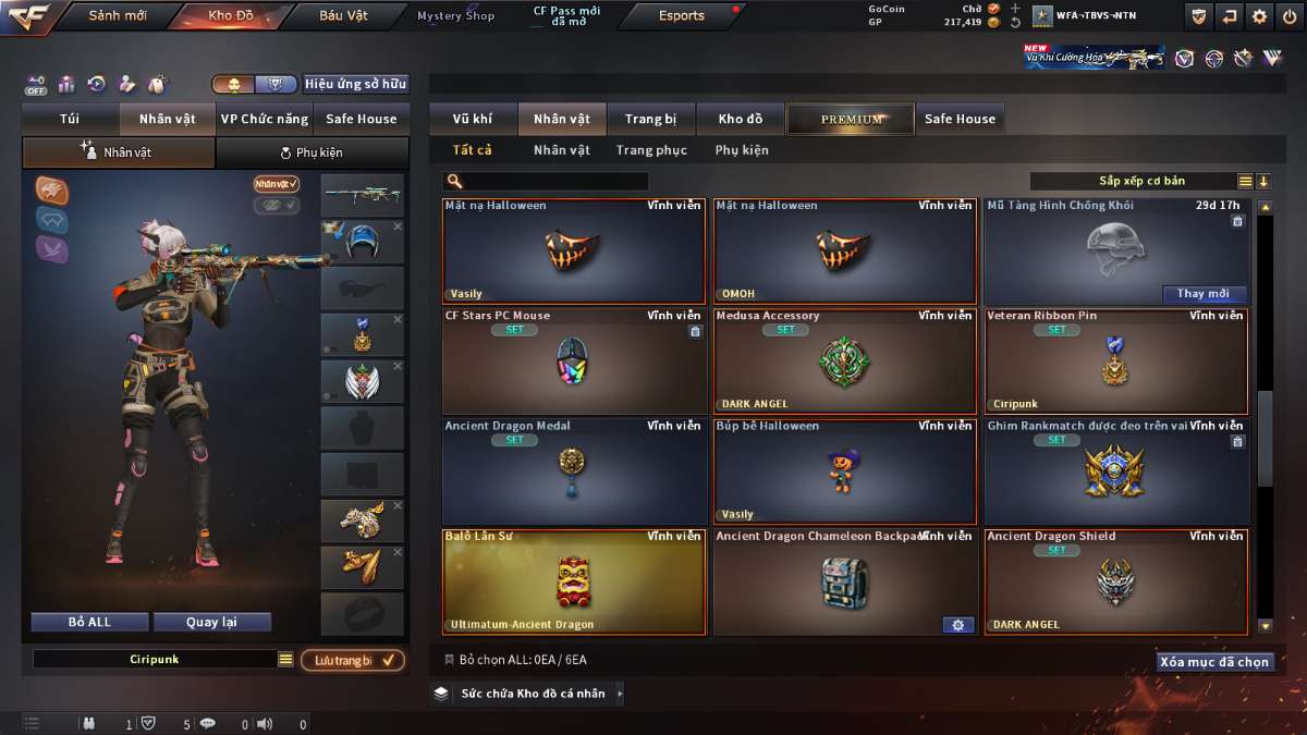 shop acc cf uy tin gia re